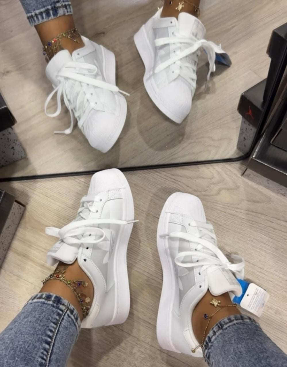 ADIDAS SUPER STAR PLATEADO | DAMA