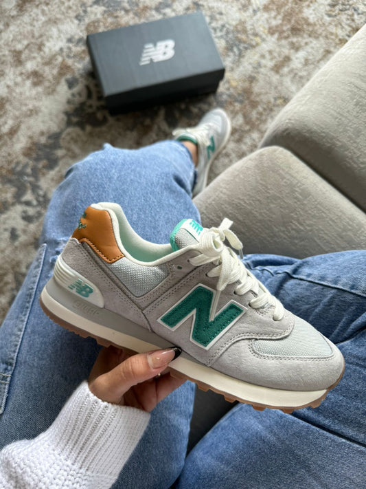 NEW BALANCE 574 GRIS VERDE | DAMA