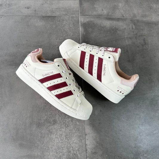 ADIDAS SUPER STAR ROJA BEIGE |  DAMA