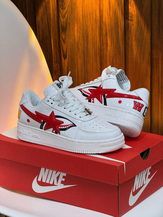 NIKE BAPE BLANCA ROJA | HOMBRE